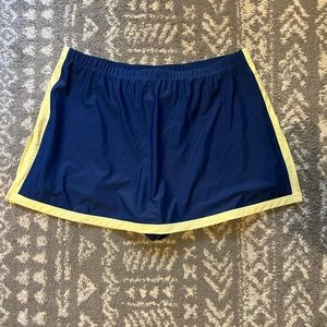 Blair Athletic Shorts/skirt/swimsuit bottom in Navy and Yellow size 18 (i104)